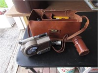 old video camera & bag