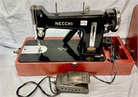 Italian Necchi Sewing Machine Model BF
