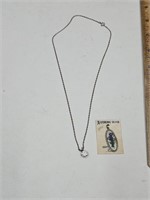 Sterling Silver Necklace 18" & Sterling Pendant