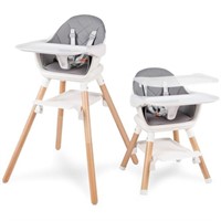 Baby High Chair, Convertible Wooden High Chairs