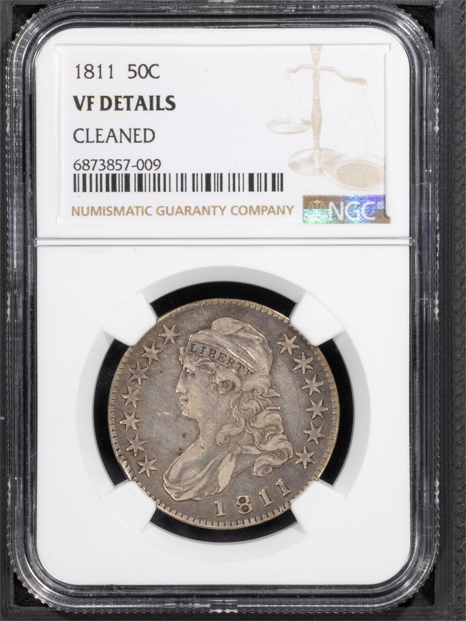1811 50C Capped Bust Half NGC VF