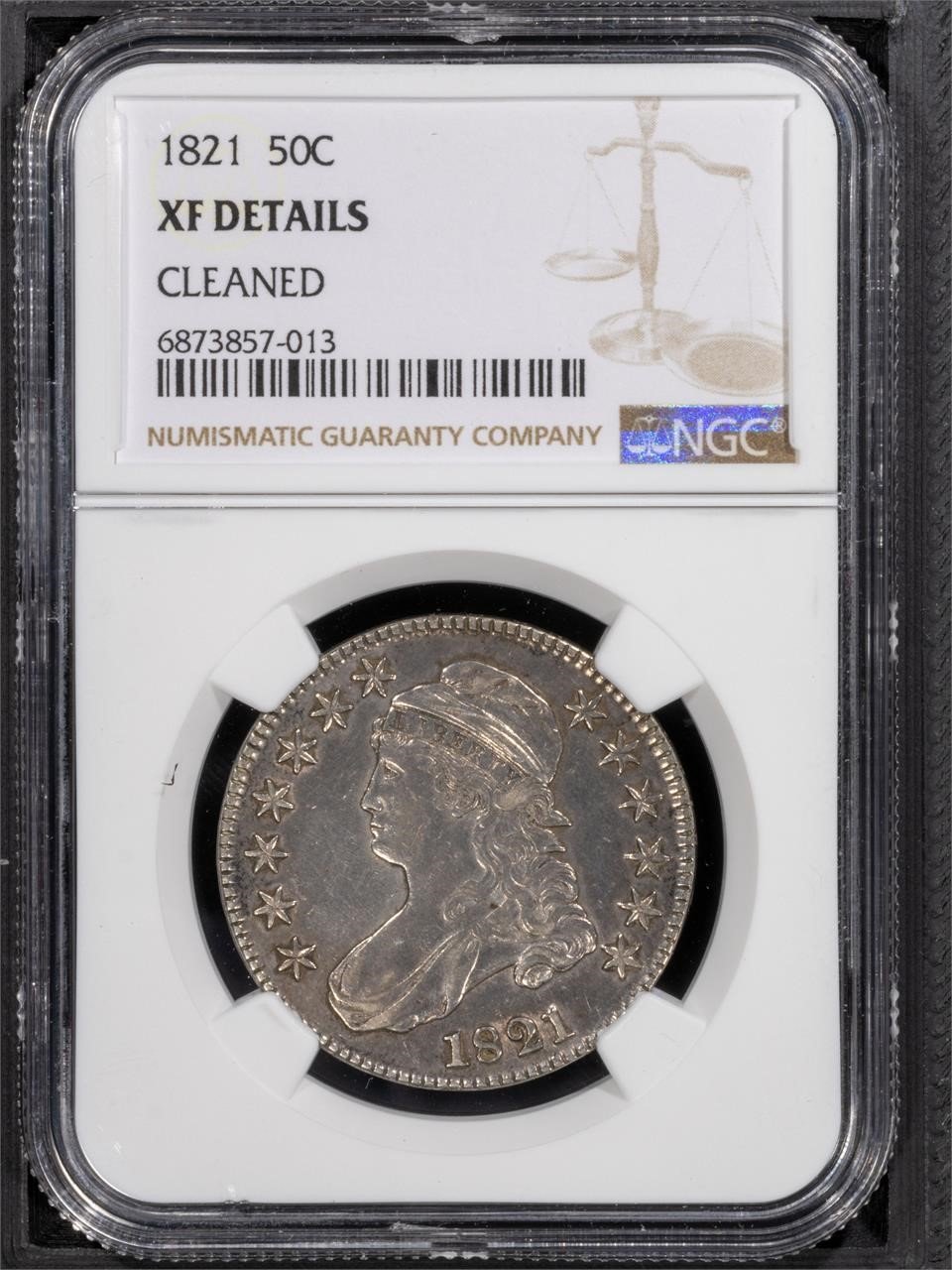 1821 50C Capped Bust Half NGC XF