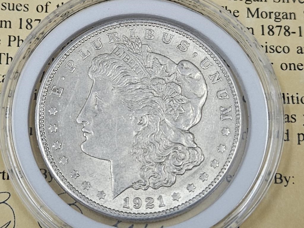 1921 Morgan Dollar Silver Coin