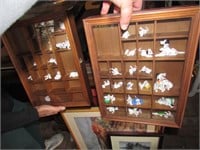 2 displays cases & all dalmatian miniatures