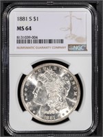 1881-S $1 Morgan Dollar NGC MS64 San Fran Mint