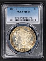 1881-S $1 Morgan Dollar PCGS MS65 San Fran Mint