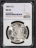 1883-O $1 Morgan Dollar NGC MS64 New Orleans Mint