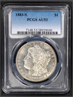 1883-S $1 Morgan Dollar PCGS AU53