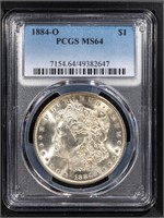 1884-O $1 Morgan Dollar PCGS MS64