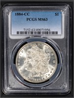 1884-CC $1 Morgan Dollar PCGS MS63