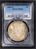 1885-O $1 Morgan Dollar PCGS MS65