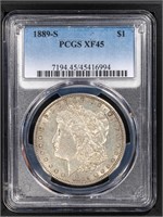 1889-S $1 Morgan Dollar PCGS XF45