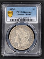 1895-S $1 Morgan Dollar PCGS Genuine Damage-F Det