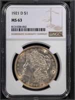 1921-D $1 Morgan Dollar NGC MS63