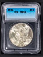 1922 $1 Peace Dollar ICG MS65