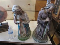 taller mary & joseph plaster figurines