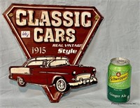 Clasic Cars Metal Sign Embossed
