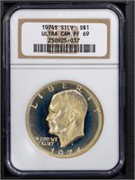 1974-S $1 Eisenhower Dollar NGC PF69UCAM Silver