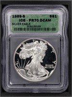 1989-S S$1 Silver Eagle ICG PR70DCAM