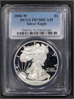2006-W S$1 Silver Eagle PCGS PR70DCAM