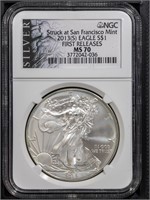 2013-S S$1 Silver Eagle NGC MS70 First Releases