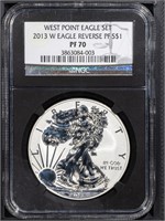 2013-W S$1 Silver Eagle NGC PF70  Reverse PF