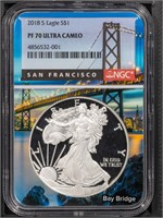 2018-S S$1 Silver Eagle NGC PF70UCAM SF Label