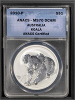 2010-P S$1 Australia Koala  MS70DCAM
