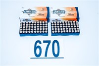 2 BOXES OF ARMSCOR 380ACP AMMO (100RDS)