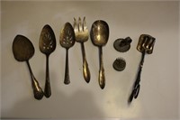 plated spoons & items