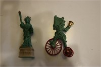 statue of liberty & uncle sam figurines