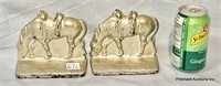 Antique Heavy Cast Horse Bookends