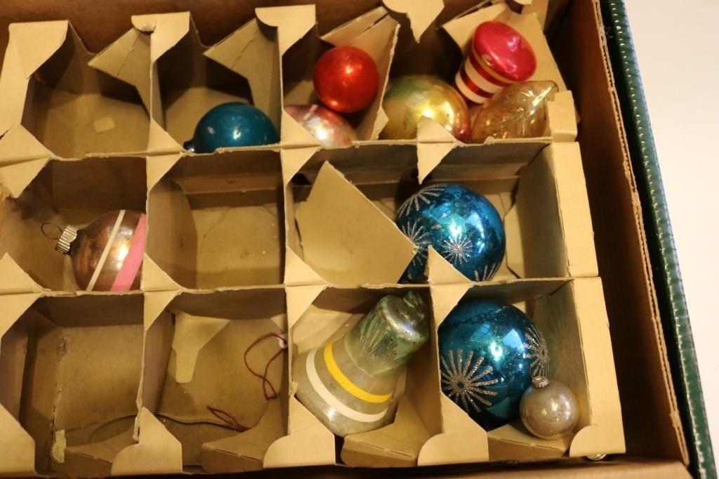 some vintage christmas ornaments