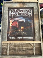 Framed Farming Tradition Wall Hanging