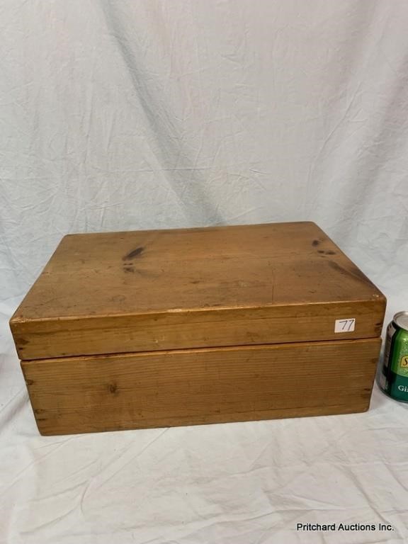 Antique Wooden Document Box