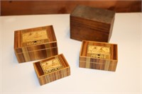 oak recipe box & hawaii boxes