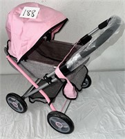 Pink & Grey Doll Stroller