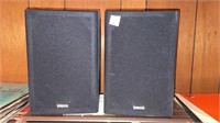 Yamaha stereo speakers- 11 inches h.- lot of 2