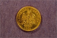 1901 Cn Mexico 1 Peso Gold .0476 agw