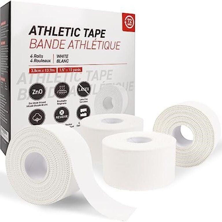 72HRS Athletic Sports Tape - 4 Adhesive Rolls -