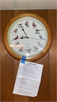 Bird wall clock - with hourly bird melodies