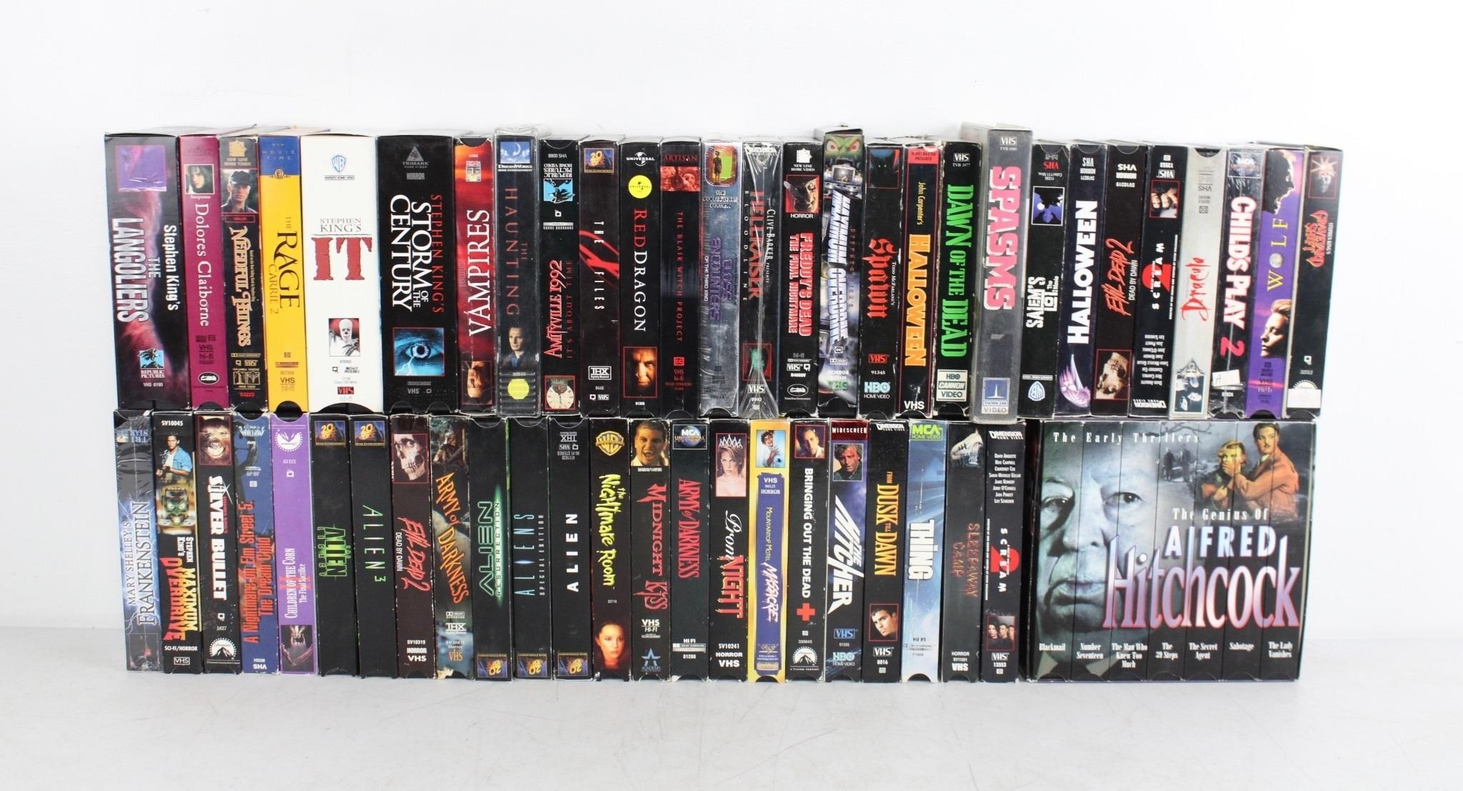 Awesome Vintage VHS Horror Movie Lot
