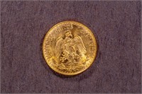 1945 Mexico 2 Pesos Gold .0482 agw