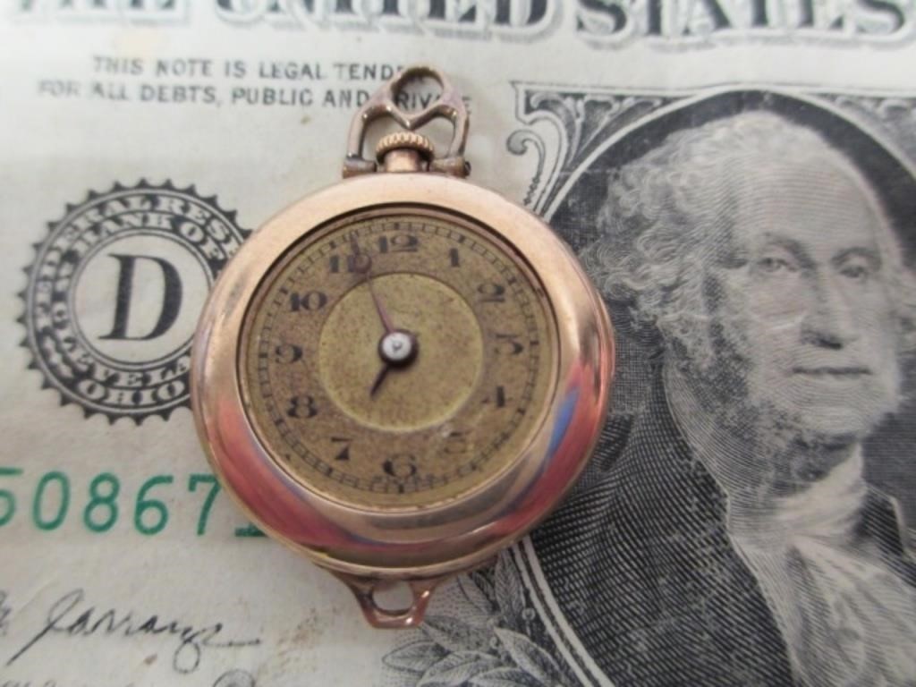Atq/Vintage Hallmark 15 Jewels Pocket Watch -