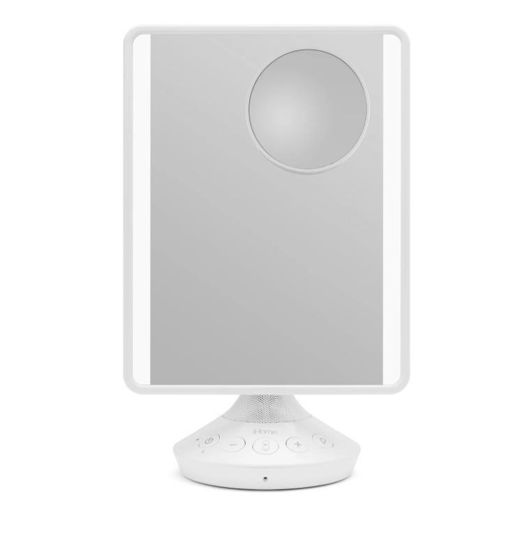 iHome Mirror with Bluetooth Audio, LED Lighting,