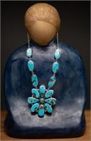 Sonoran Gold Turquoise & Sterling Heavy Necklace