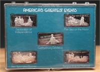(Set of 5) America's Greatest Events 1oz Sil Bars
