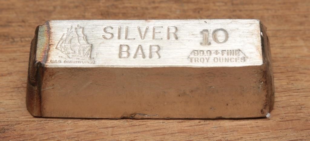 (10) Ounce .999 Fine Silver Ingot