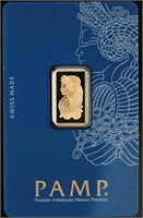 .9999 Fine Swiss PAMP 5 gram Gold Bar