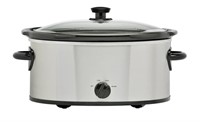 Mainstays 6 Quart Oval Slow Cooker, Stainless